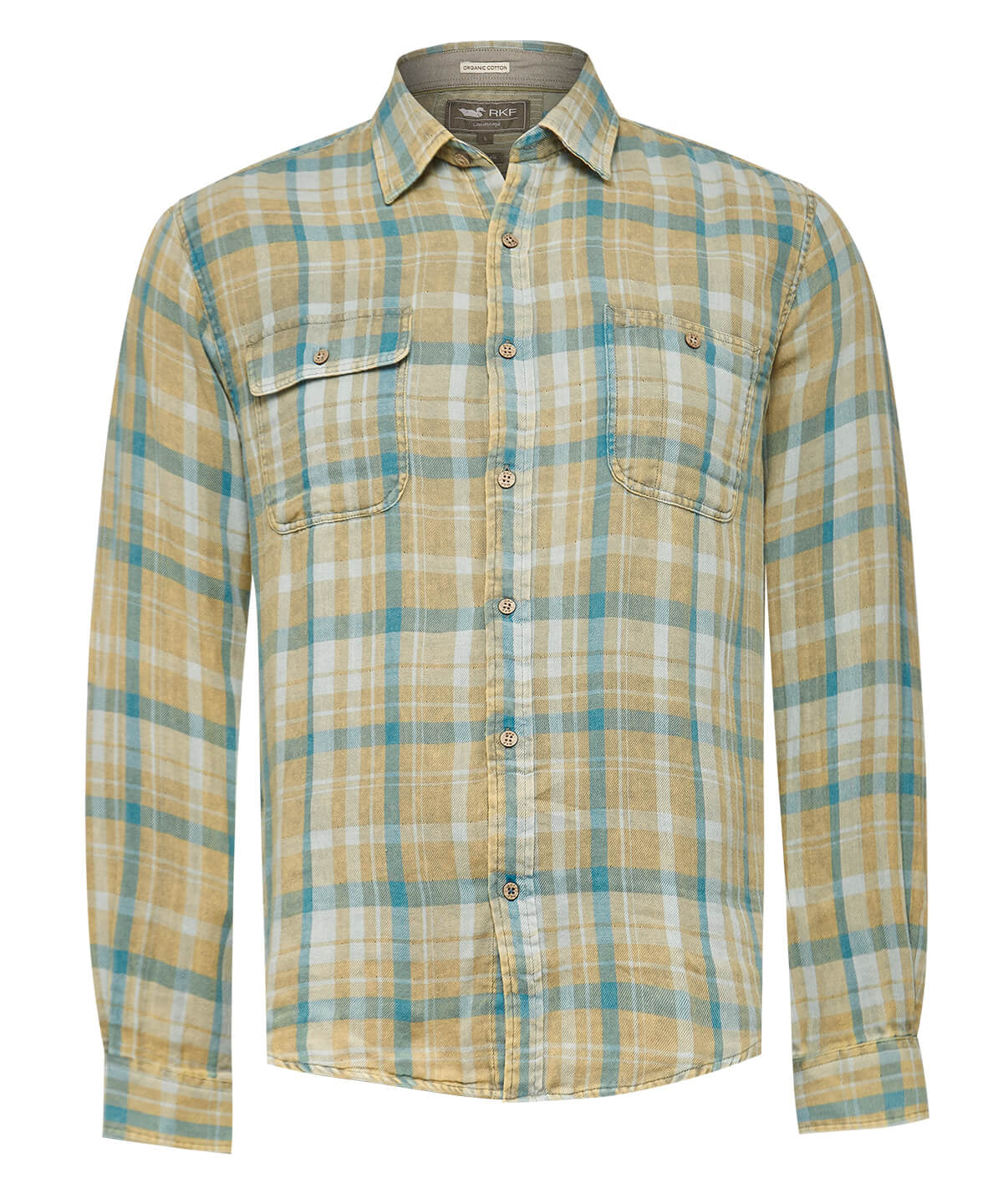Camisa Algodón Orgánico Hombre Bradford Verde Rockford