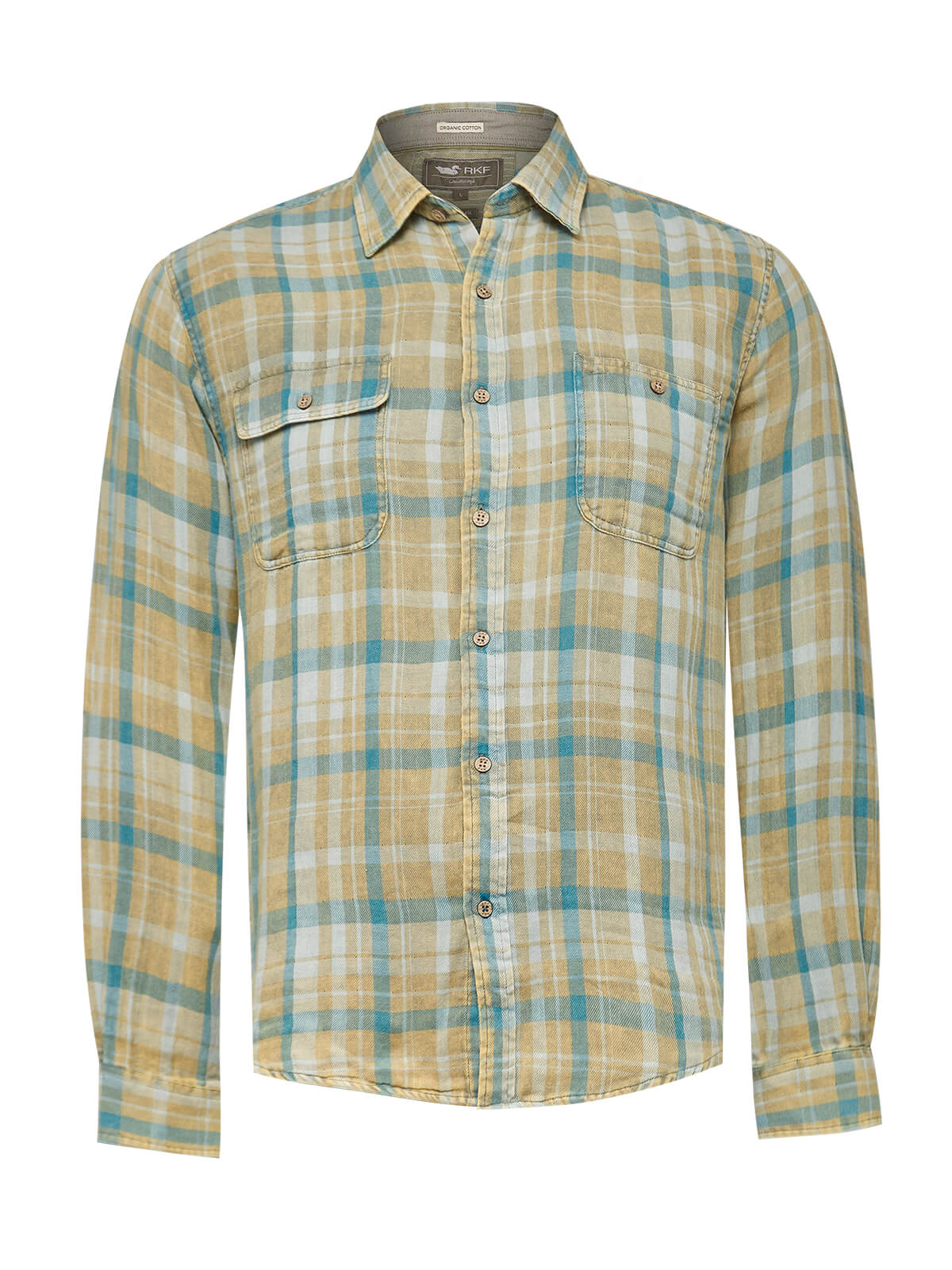Camisa Algodón Orgánico Hombre Bradford Verde Rockford