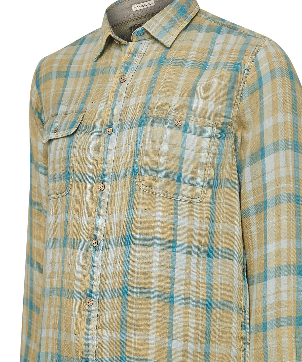 Camisa Algodón Orgánico Hombre Bradford Verde Rockford