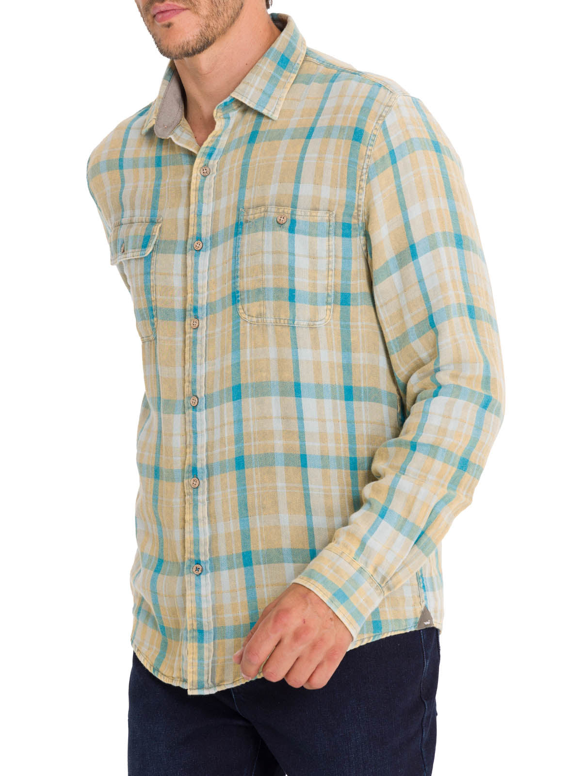 Camisa Algodón Orgánico Hombre Bradford Verde Rockford
