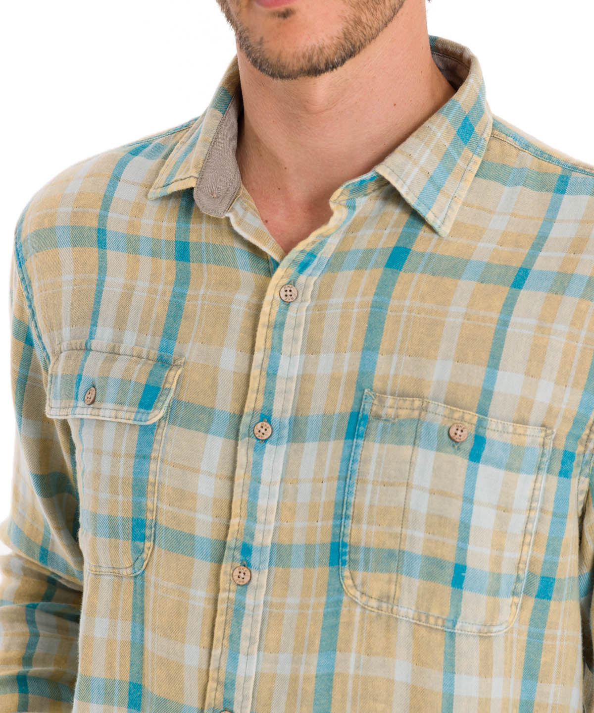 Camisa Algodón Orgánico Hombre Bradford Verde Rockford