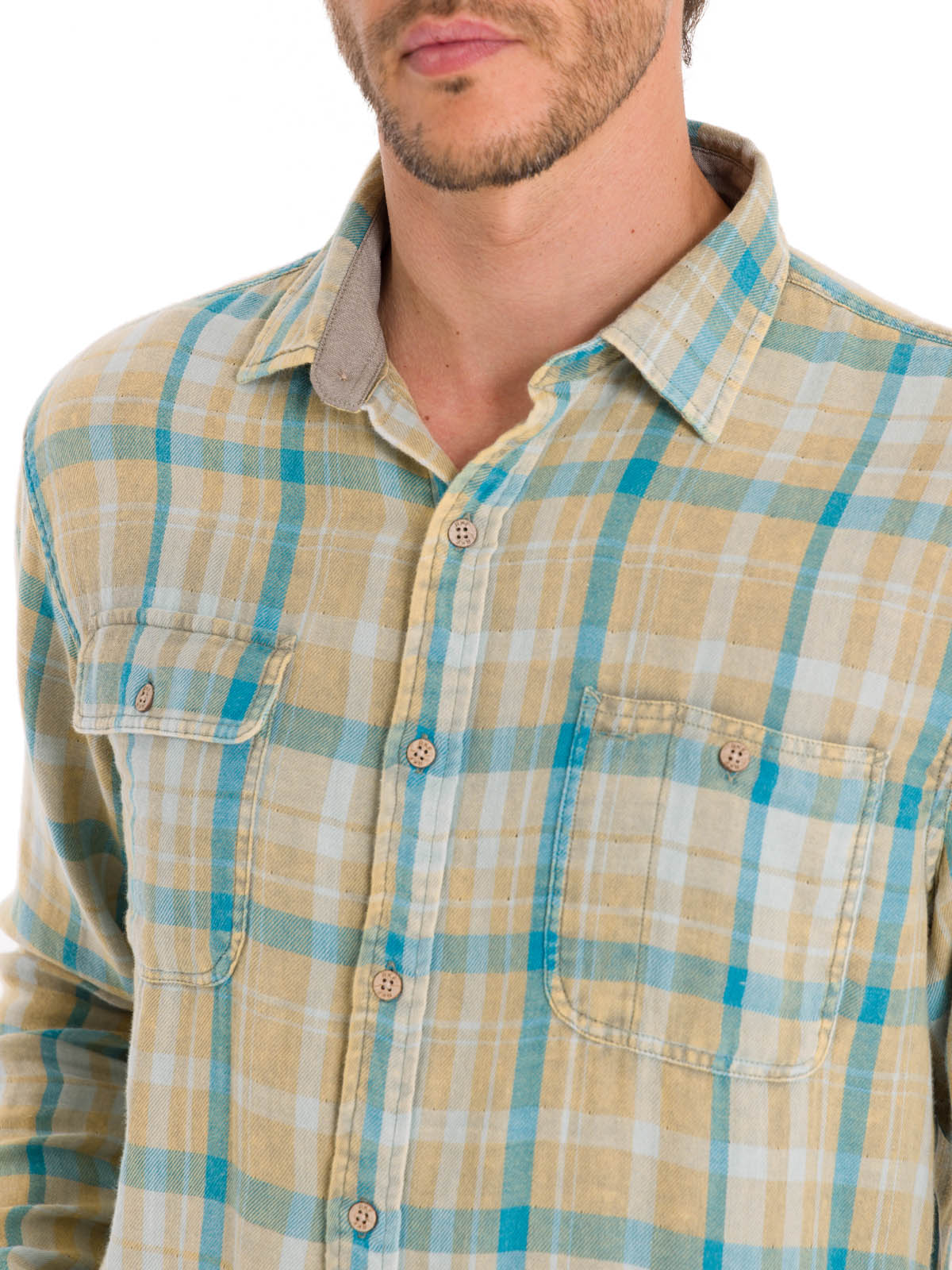 Camisa Algodón Orgánico Hombre Bradford Verde Rockford