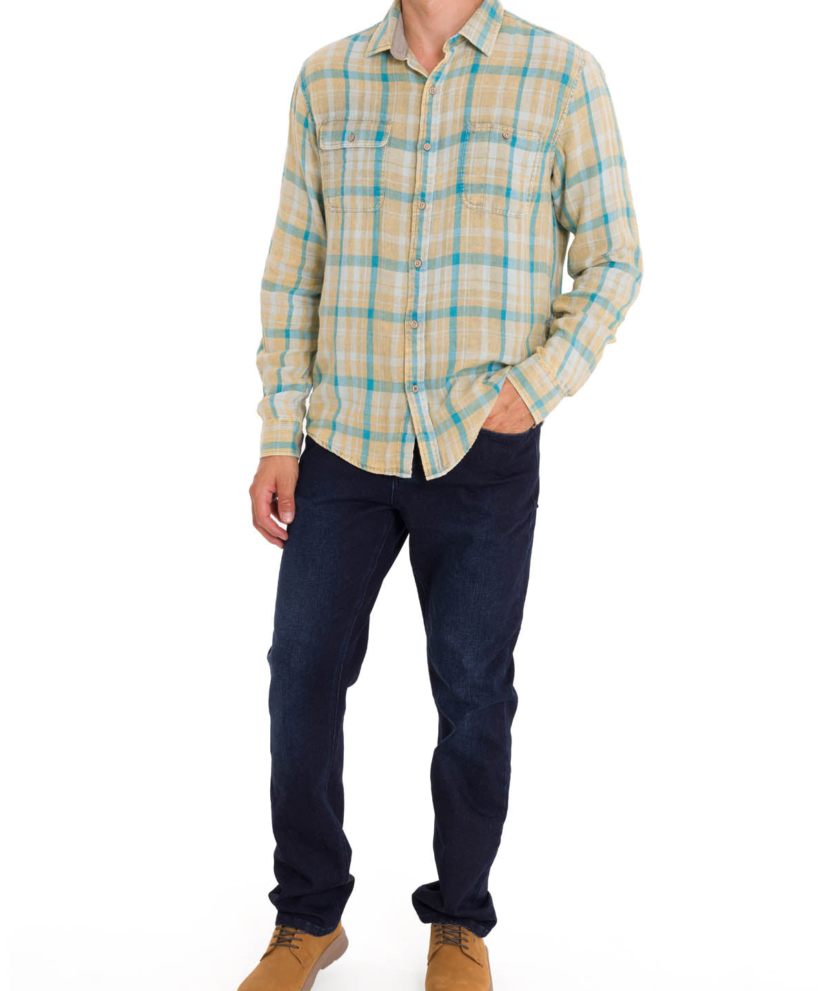 Camisa Algodón Orgánico Hombre Bradford Verde Rockford