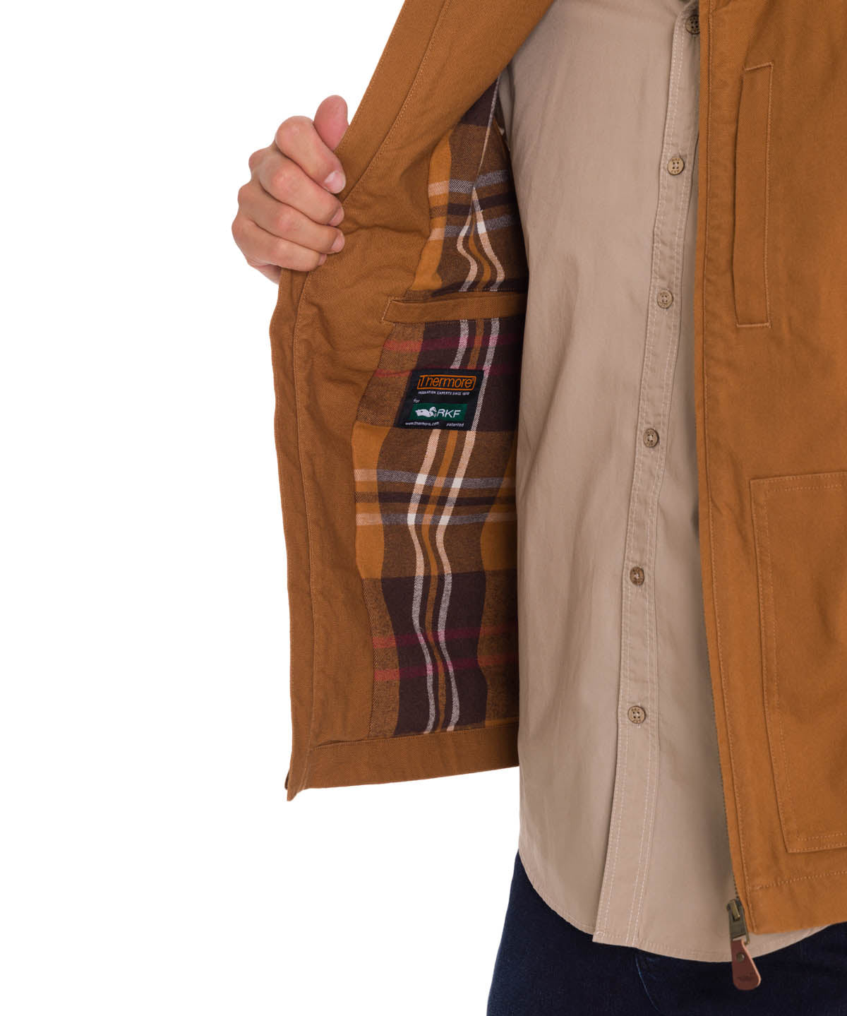 Chaqueta Algodón Orgánico Hombre Hartt Café Rockford