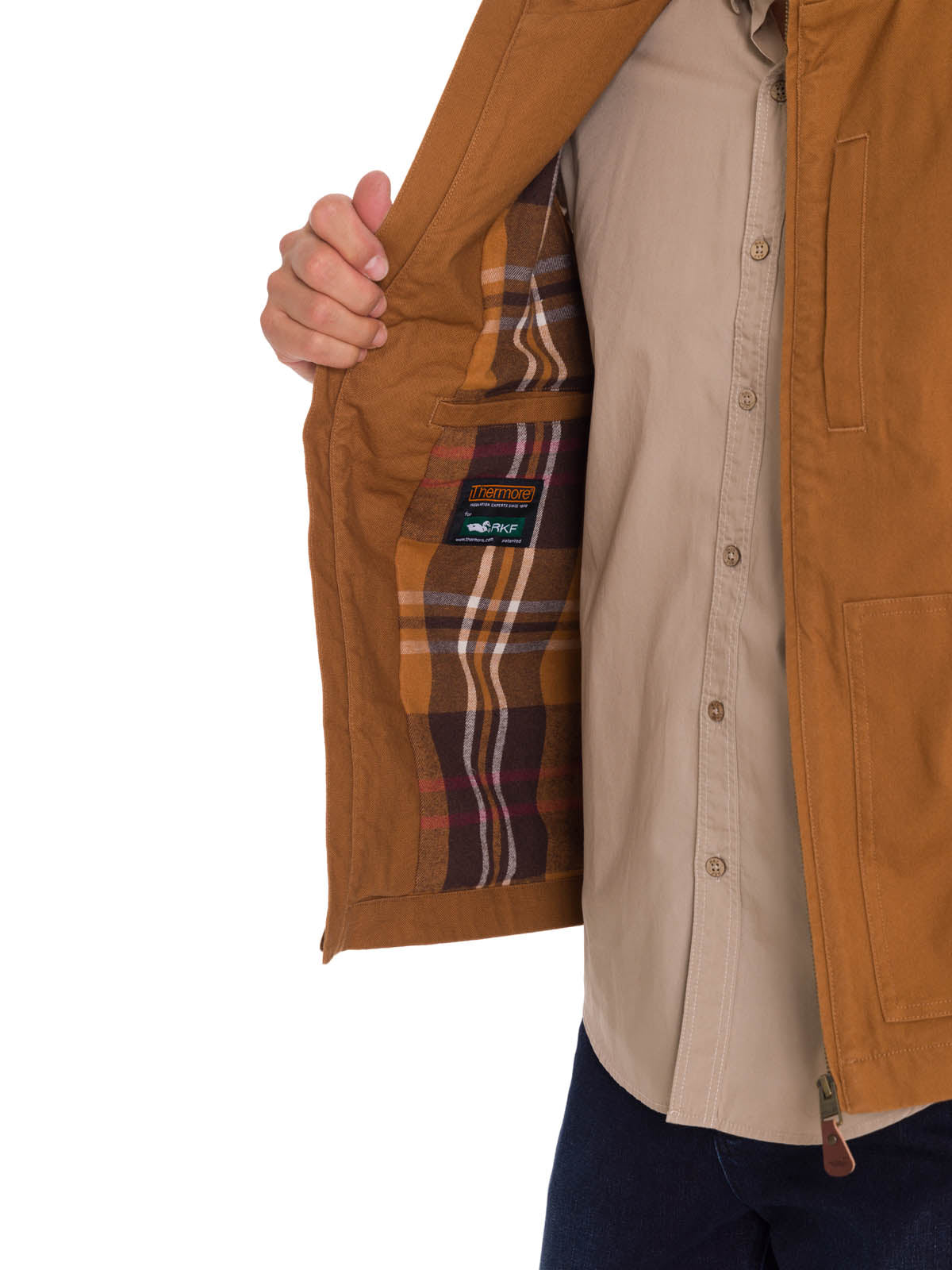 Chaqueta Algodón Orgánico Hombre Hartt Café Rockford