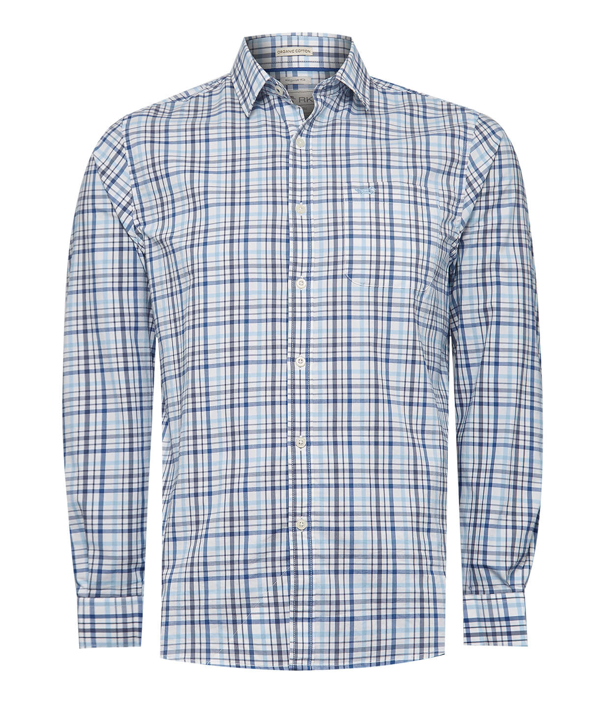 Camisa Algodón Orgánico Hombre Mild Azul Rockford