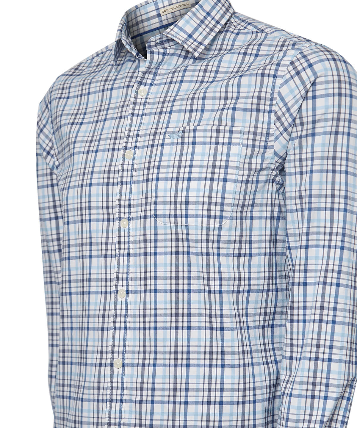 Camisa Algodón Orgánico Hombre Mild Azul Rockford
