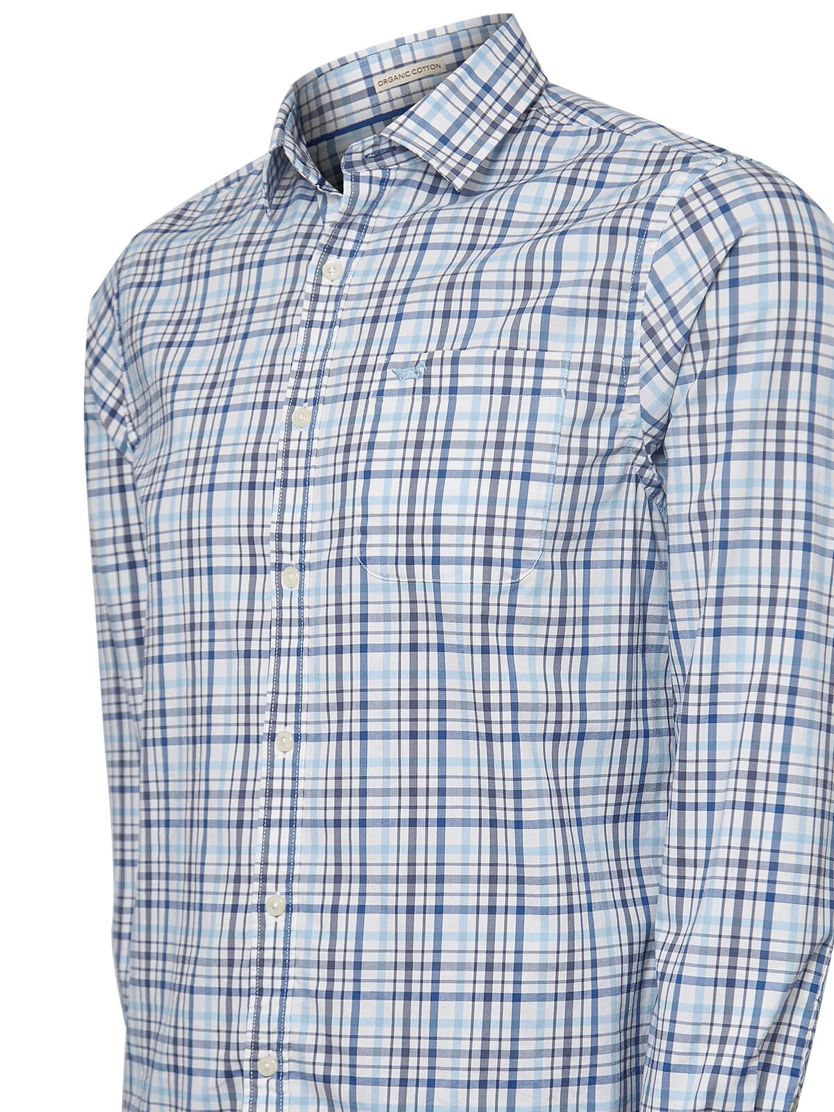 Camisa Algodón Orgánico Hombre Mild Azul Rockford