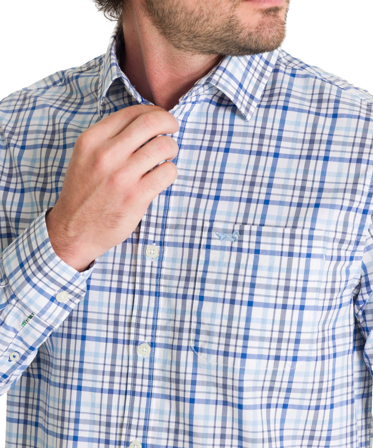 Camisa Algodón Orgánico Hombre Mild Azul Rockford