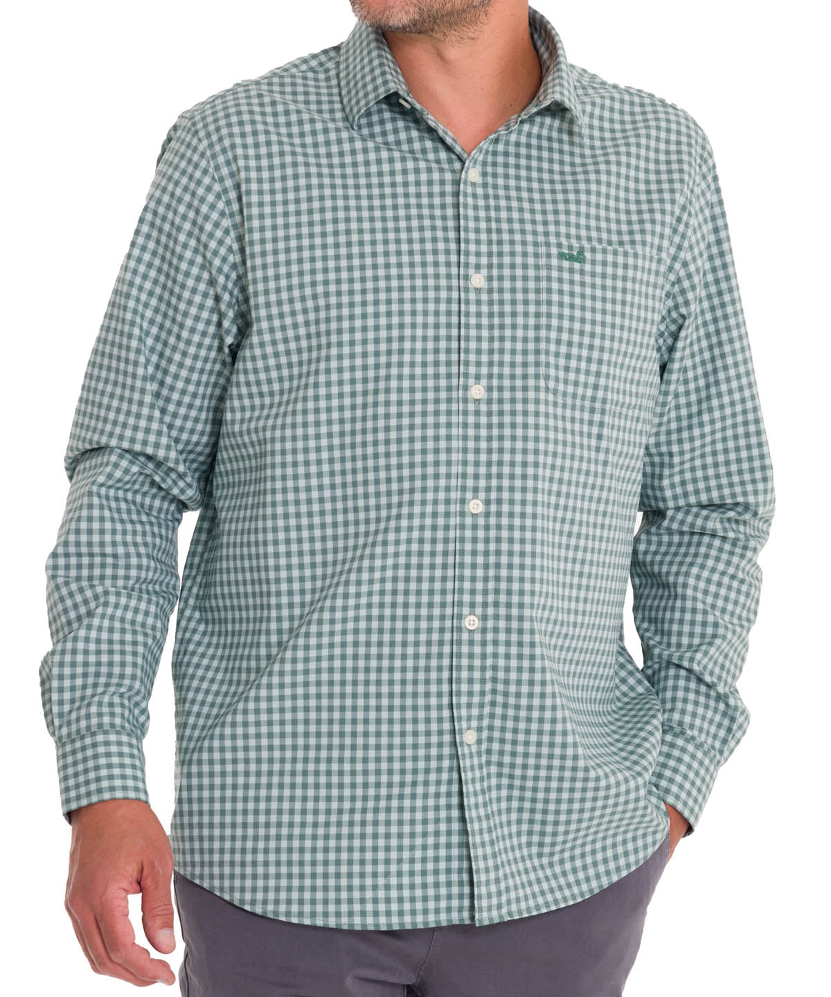Camisa Algodón Orgánico Hombre Mild Verde Rockford