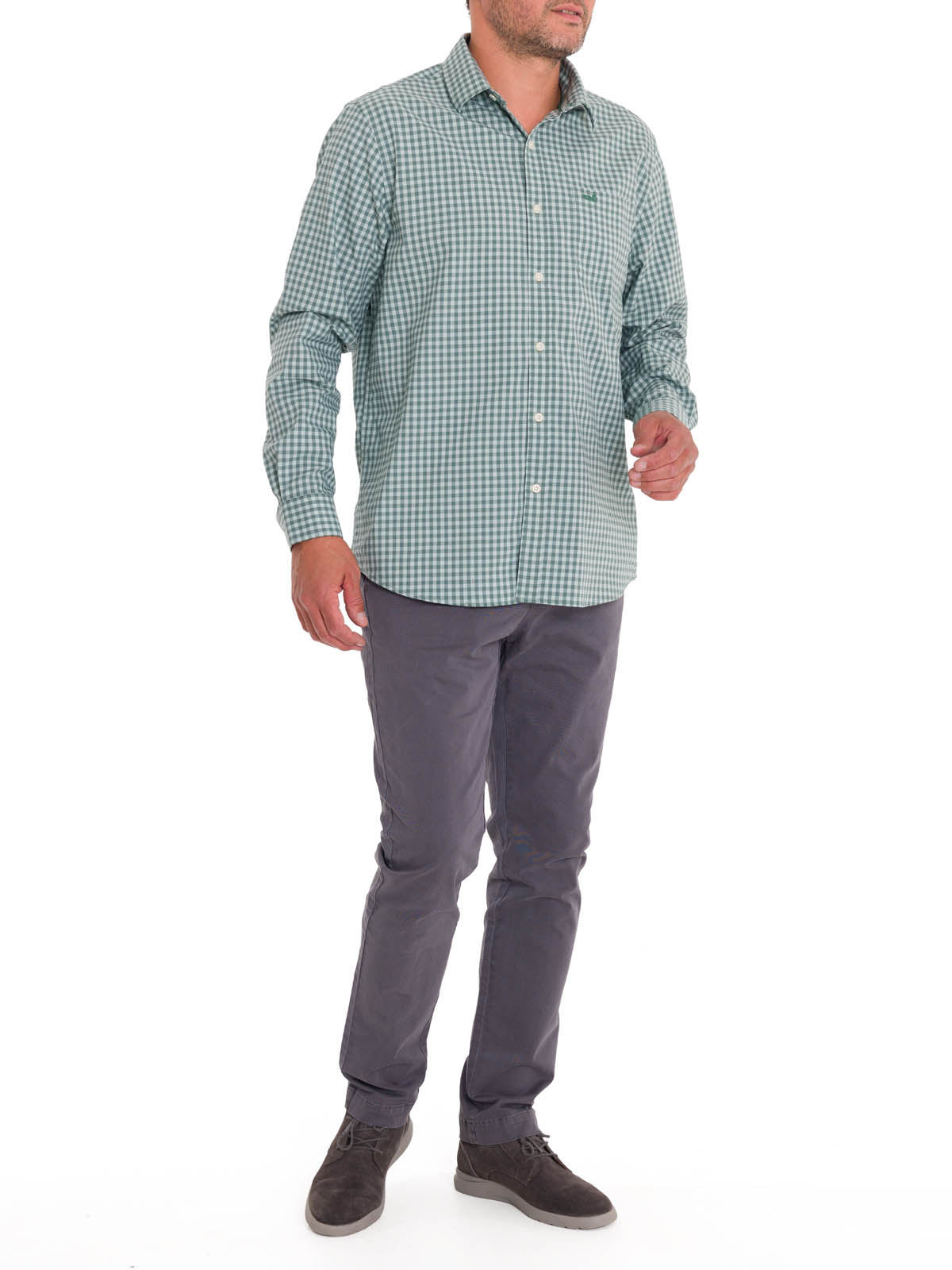 Camisa Algodón Orgánico Hombre Mild Verde Rockford
