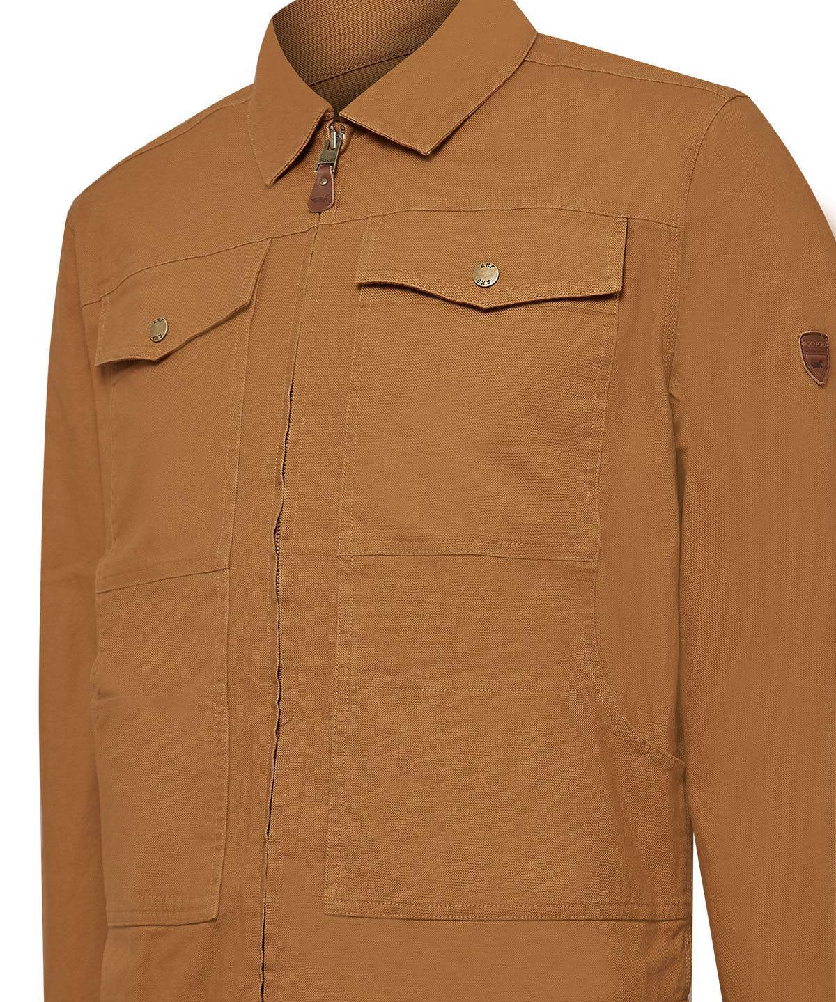 Chaqueta Algodón Orgánico Hombre Golfo Café Rockford