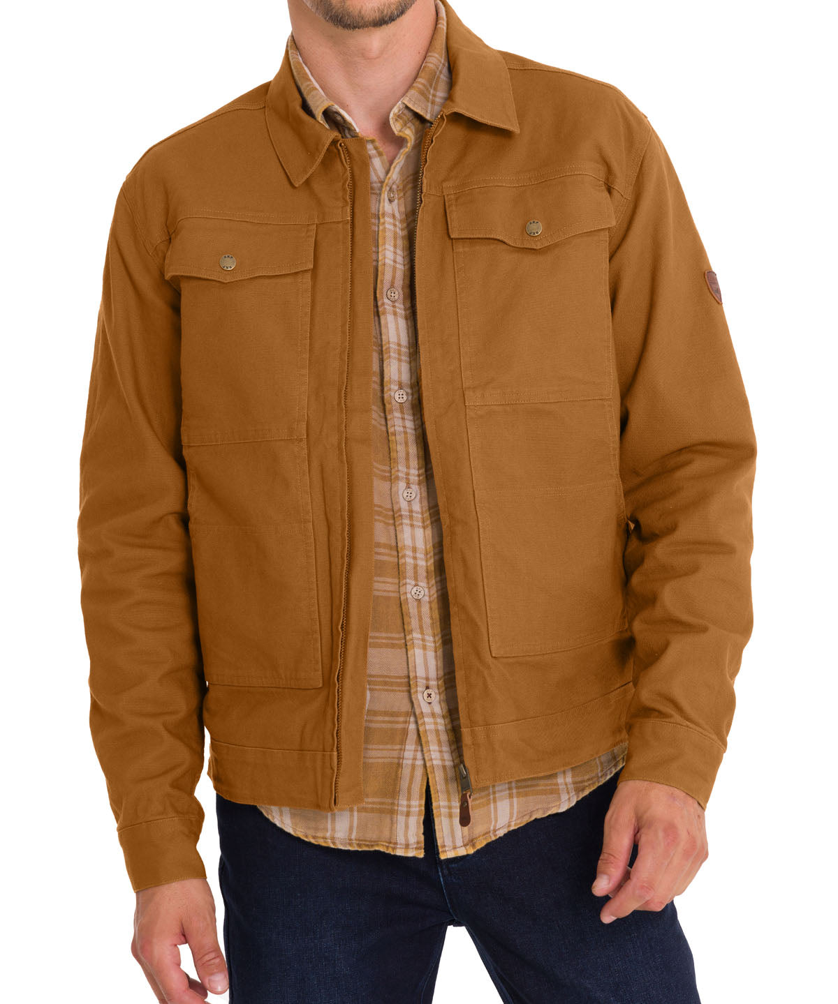 Chaqueta Algodón Orgánico Hombre Golfo Café Rockford