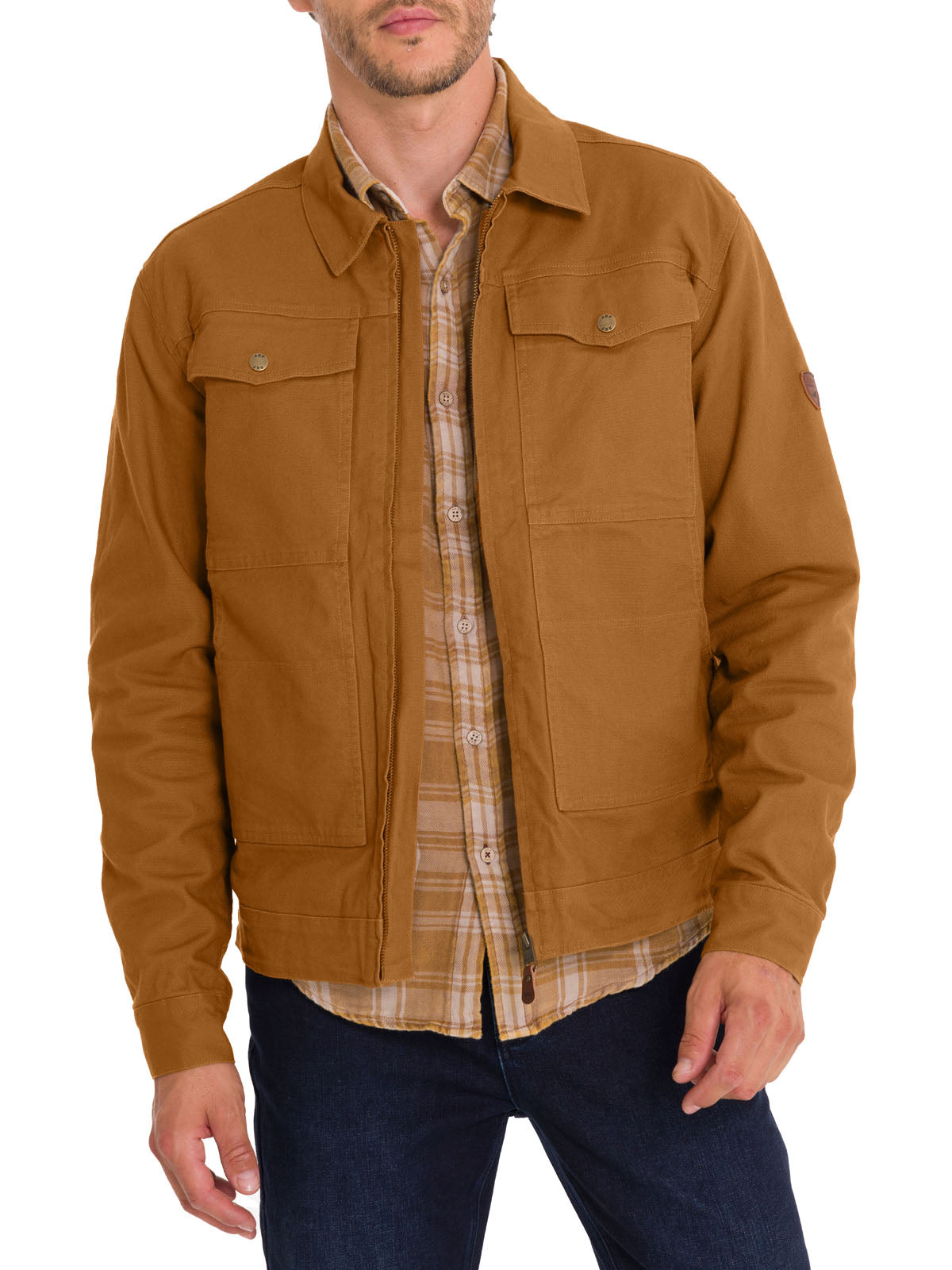 Chaqueta Algodón Orgánico Hombre Golfo Café Rockford