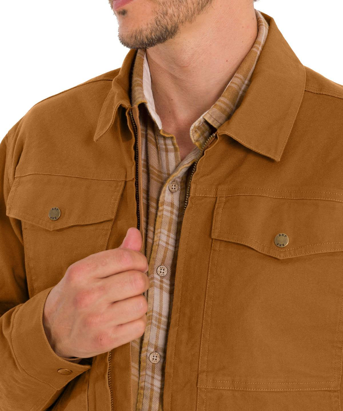 Chaqueta Algodón Orgánico Hombre Golfo Café Rockford