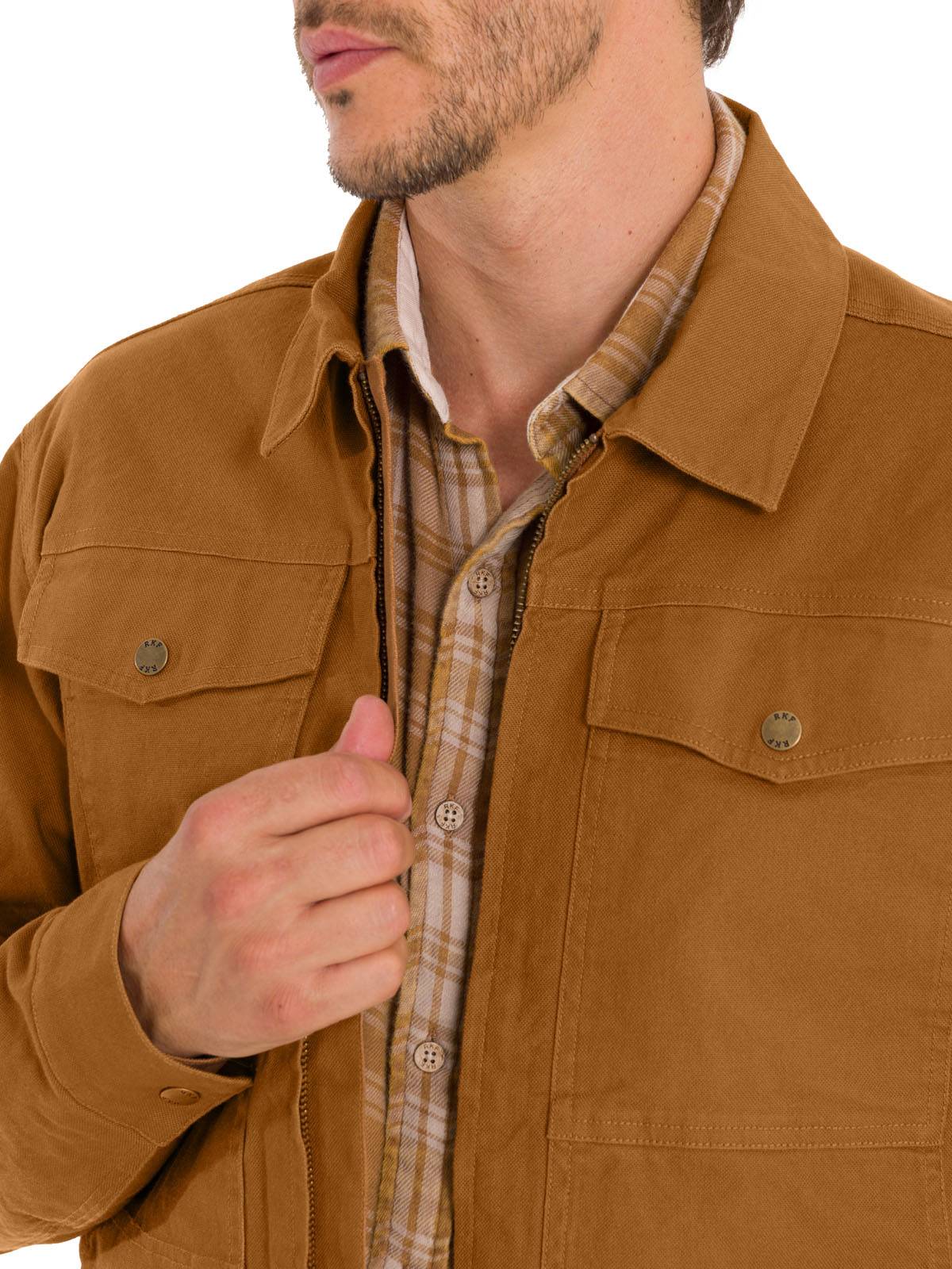 Chaqueta Algodón Orgánico Hombre Golfo Café Rockford
