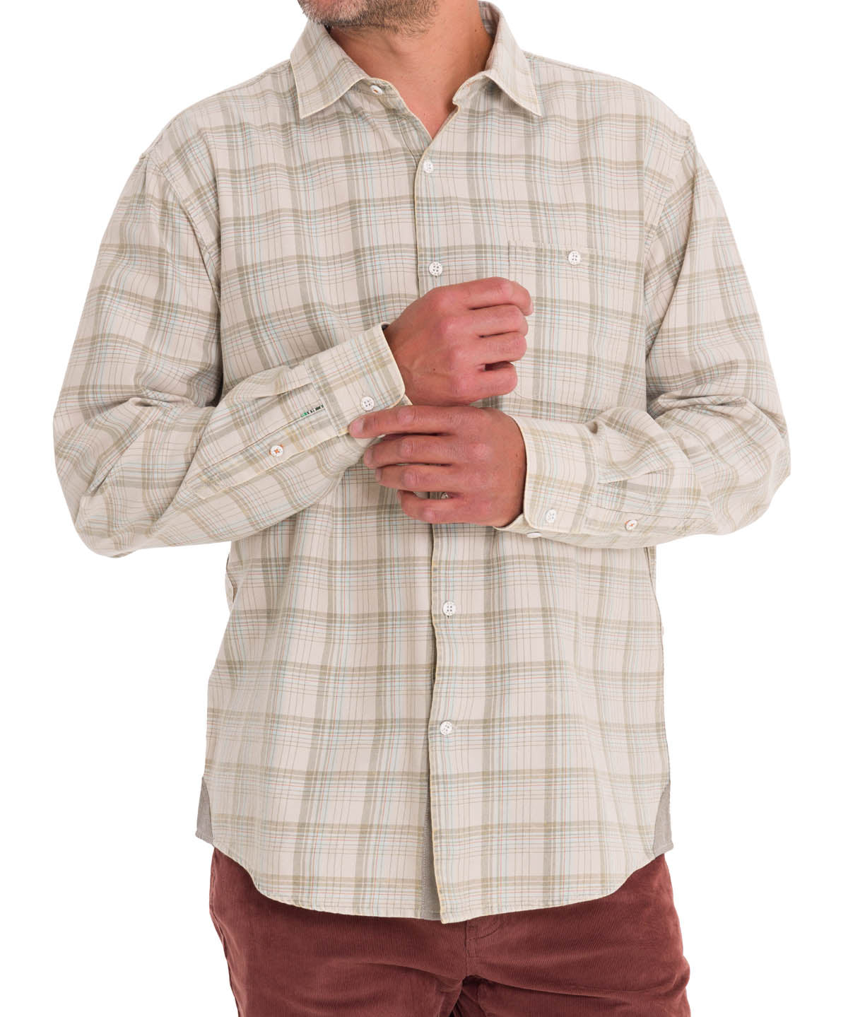 Camisa Algodón Orgánico Hombre Arbed Verde Rockford