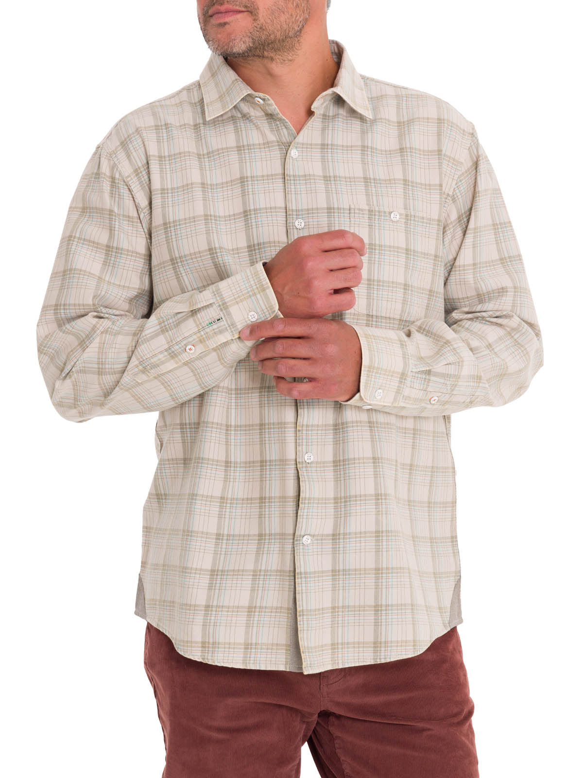 Camisa Algodón Orgánico Hombre Arbed Verde Rockford