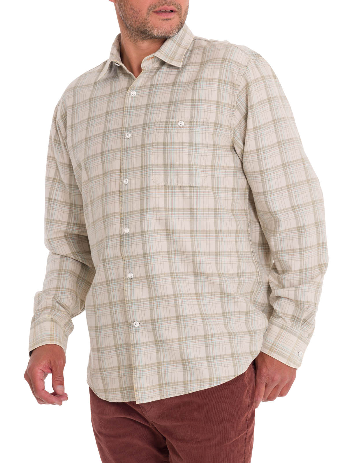 Camisa Algodón Orgánico Hombre Arbed Verde Rockford