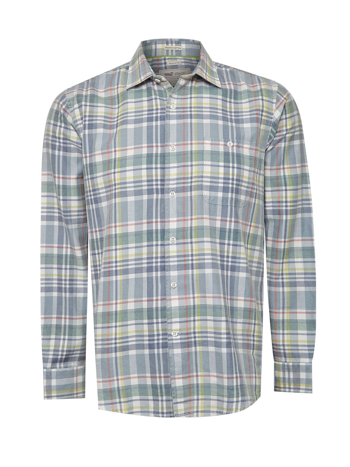 Camisa Algodón Orgánico Hombre Arbed Azul Rockford