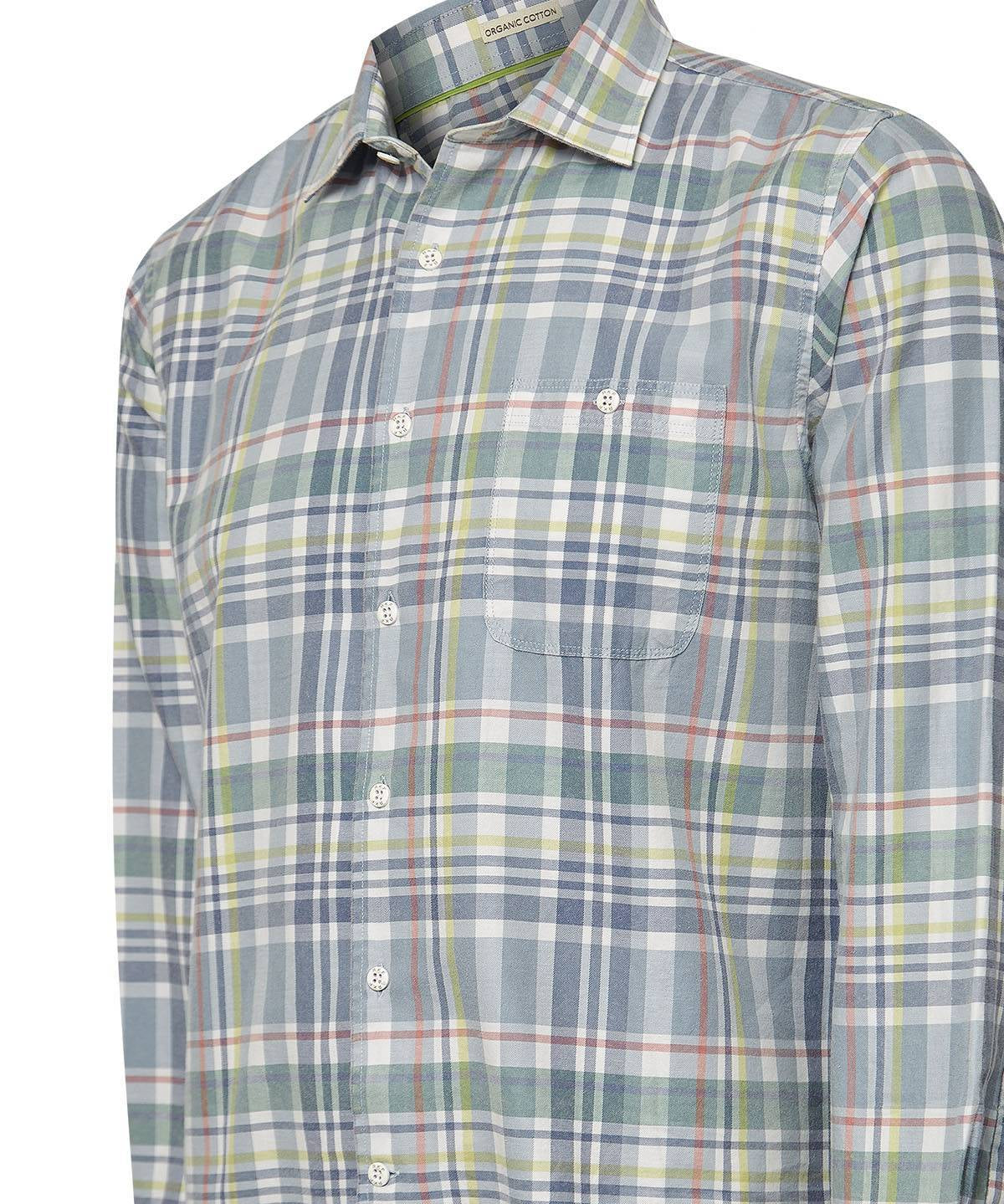 Camisa Algodón Orgánico Hombre Arbed Azul Rockford