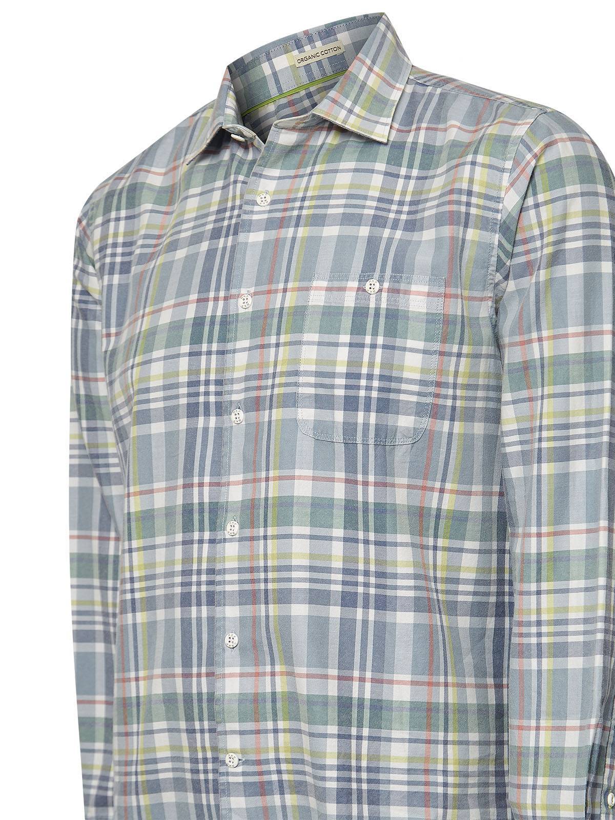 Camisa Algodón Orgánico Hombre Arbed Azul Rockford