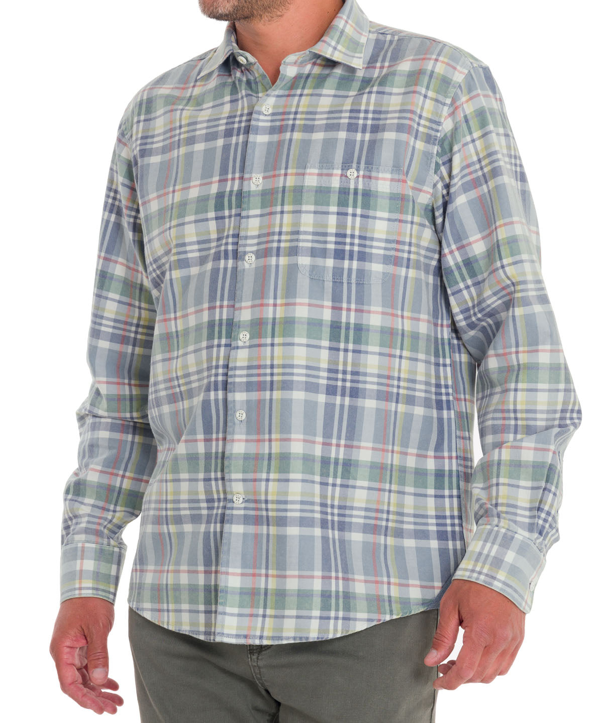 Camisa Algodón Orgánico Hombre Arbed Azul Rockford