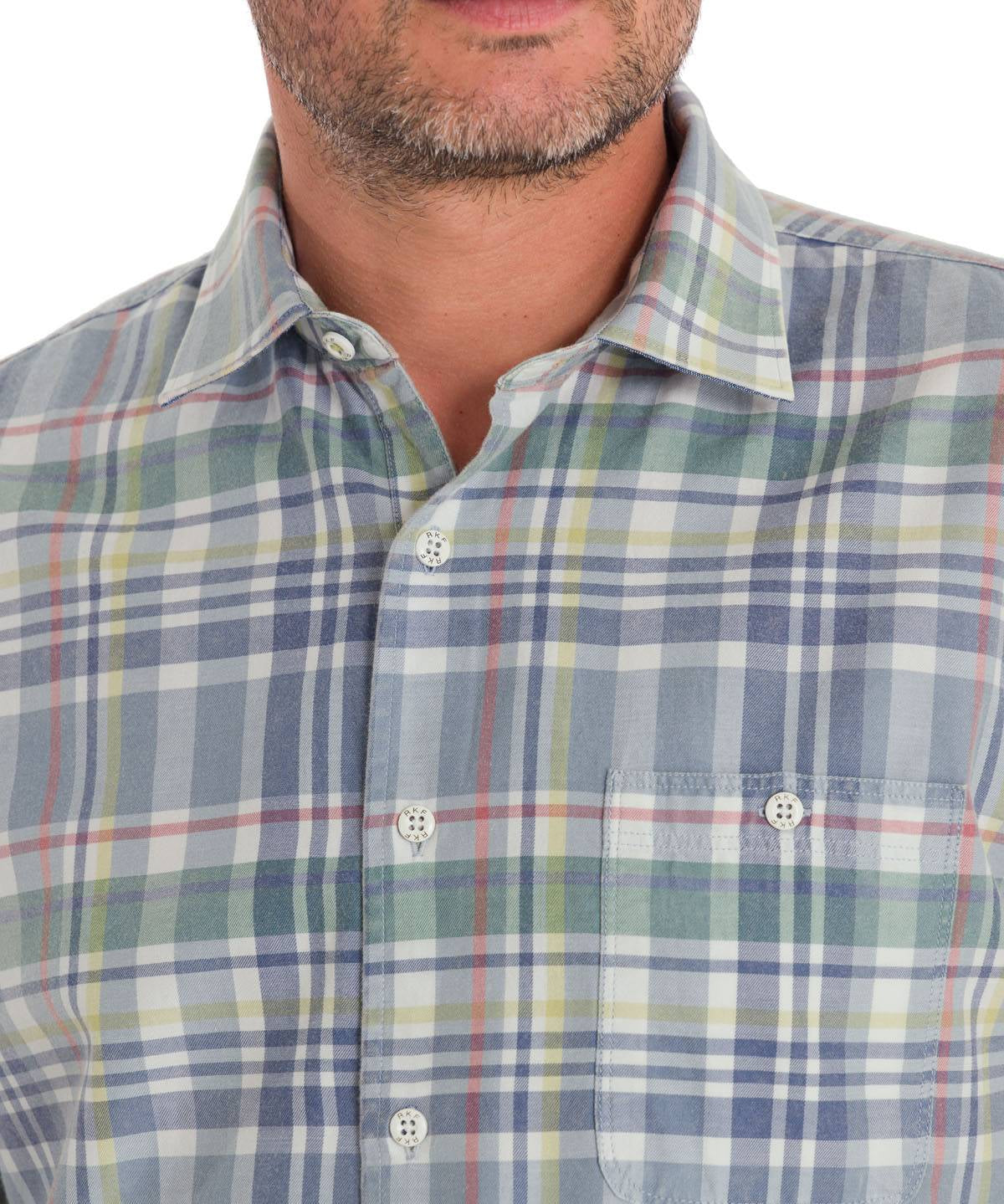 Camisa Algodón Orgánico Hombre Arbed Azul Rockford