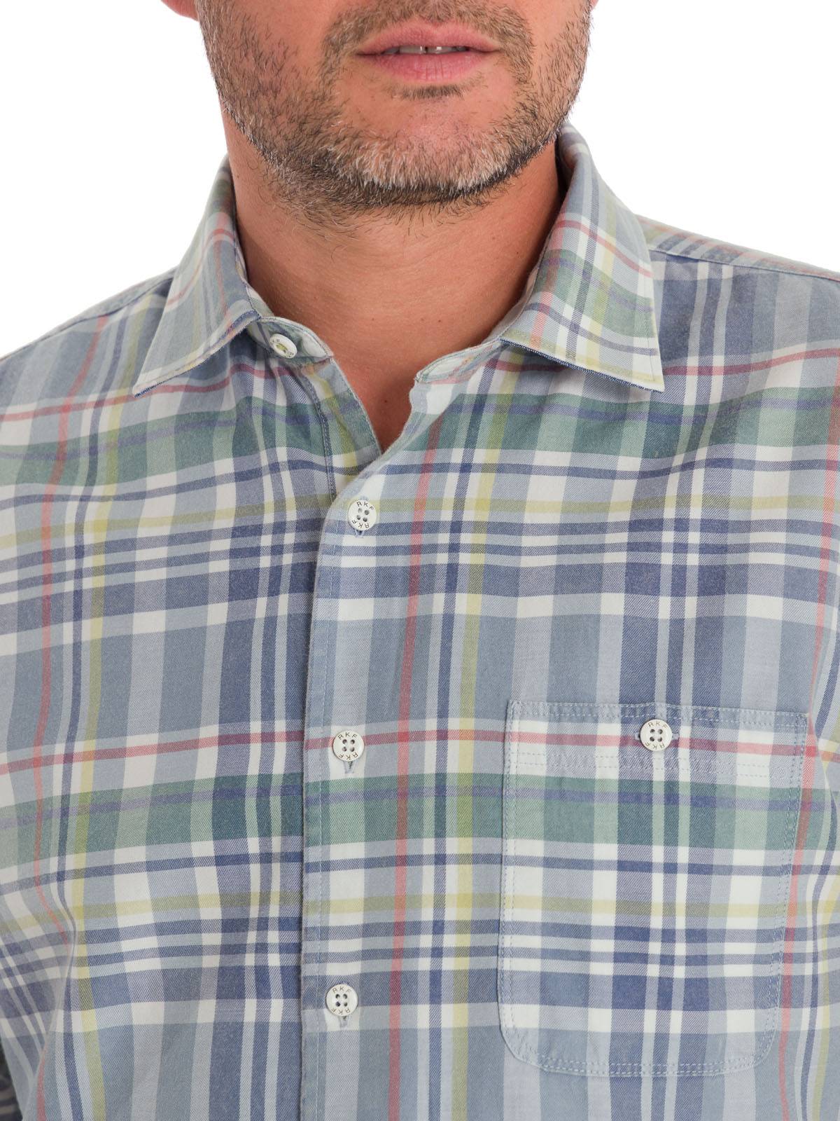 Camisa Algodón Orgánico Hombre Arbed Azul Rockford