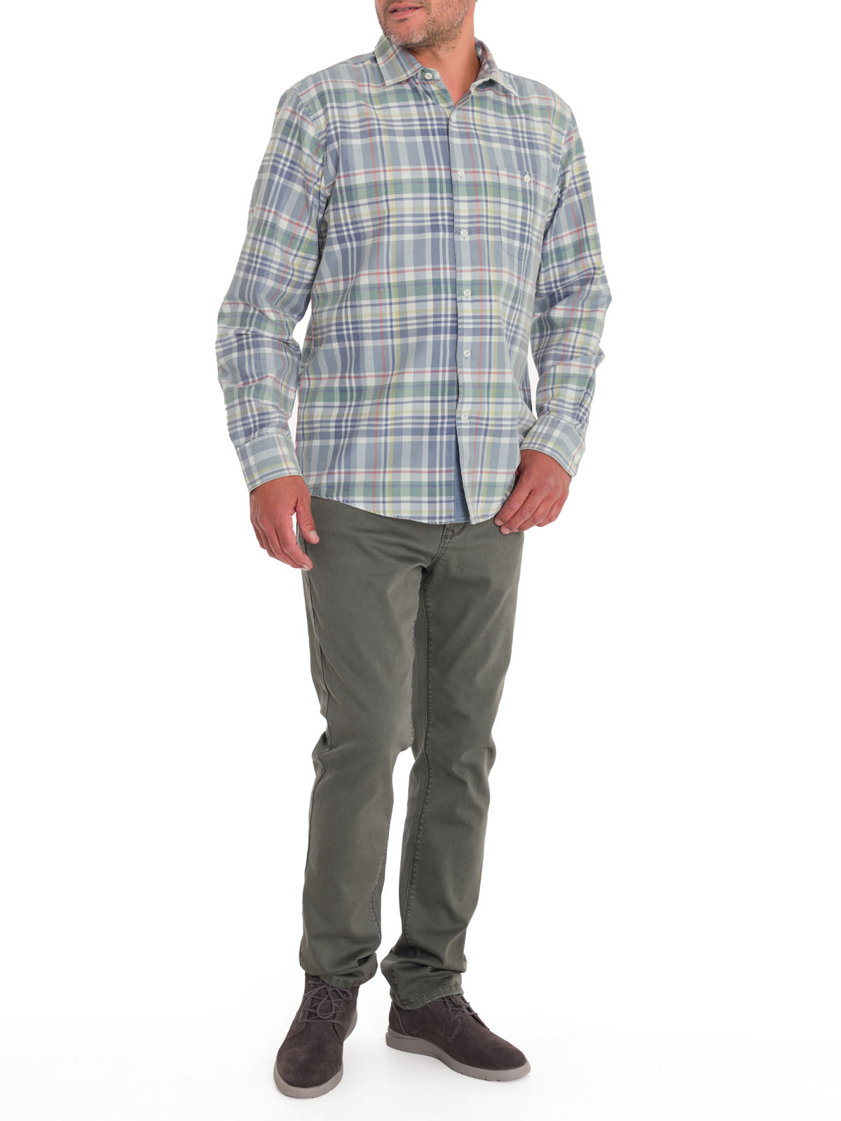 Camisa Algodón Orgánico Hombre Arbed Azul Rockford