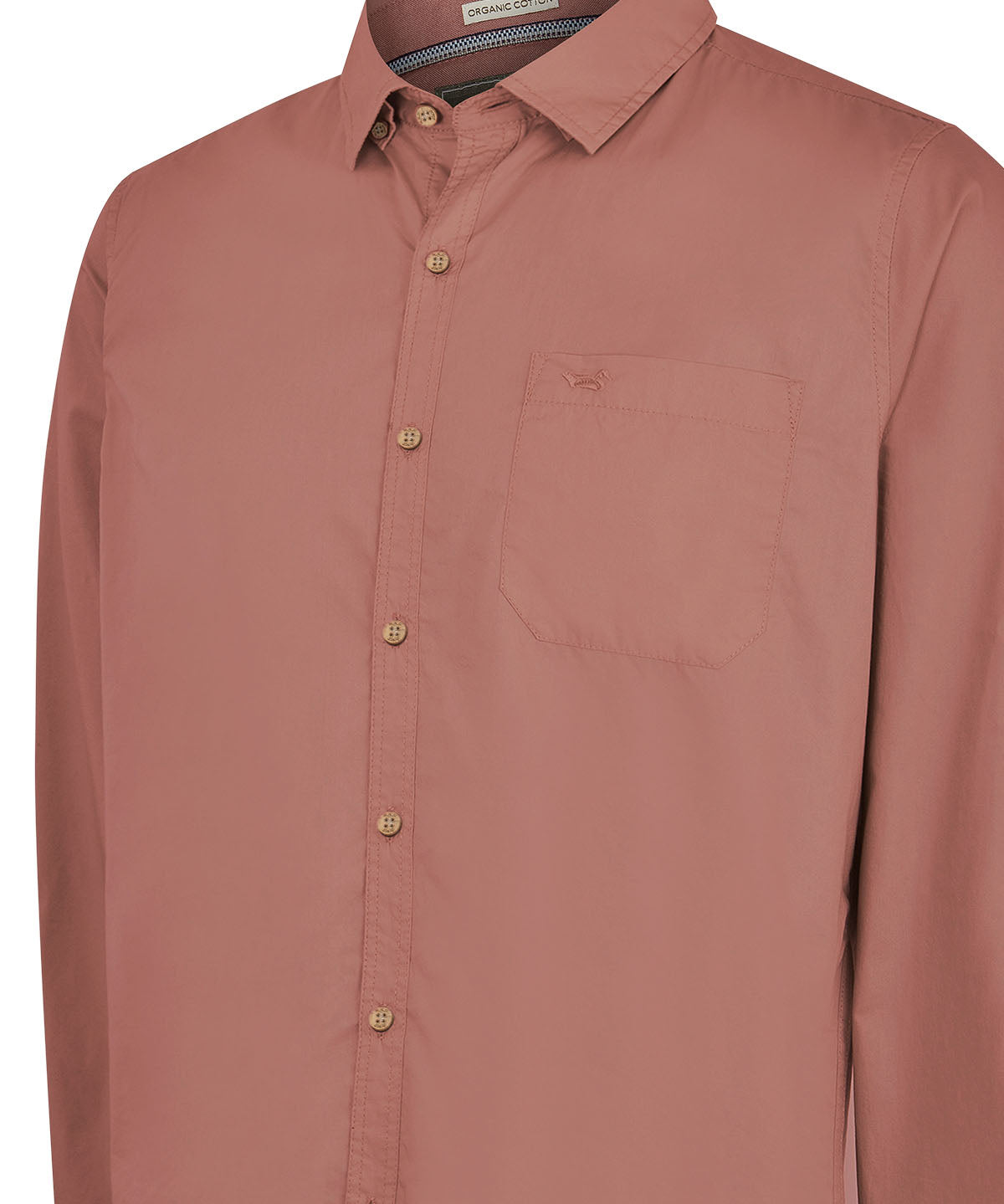 Camisa Algodón Orgánico Hombre Galiton Rosado Rockford