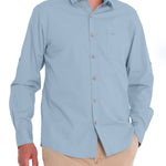 Camisa Algodón Orgánico Hombre Galiton Celeste Rockford