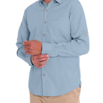 Camisa Algodón Orgánico Hombre Galiton Celeste Rockford