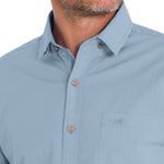 Camisa Algodón Orgánico Hombre Galiton Celeste Rockford