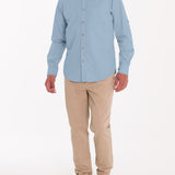 Camisa Algodón Orgánico Hombre Galiton Celeste Rockford