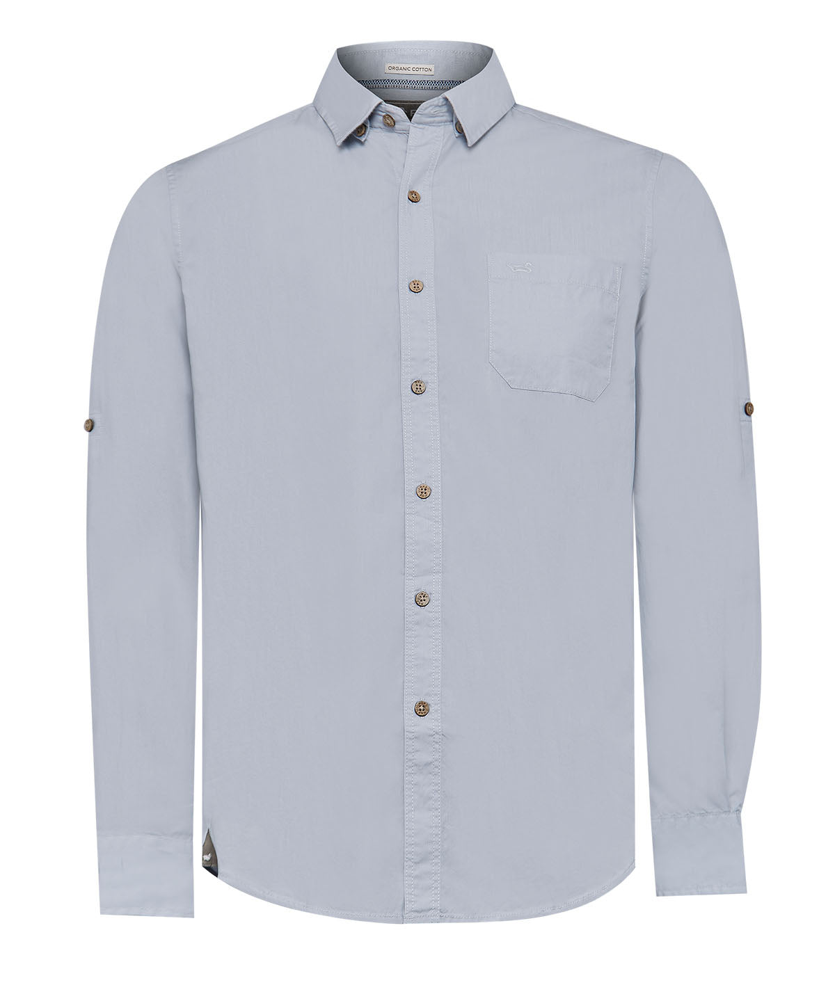 Camisa Algodón Orgánico Hombre Galiton Gris Rockford