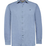 Camisa Algodón Orgánico Hombre Chambray Azul Rockford