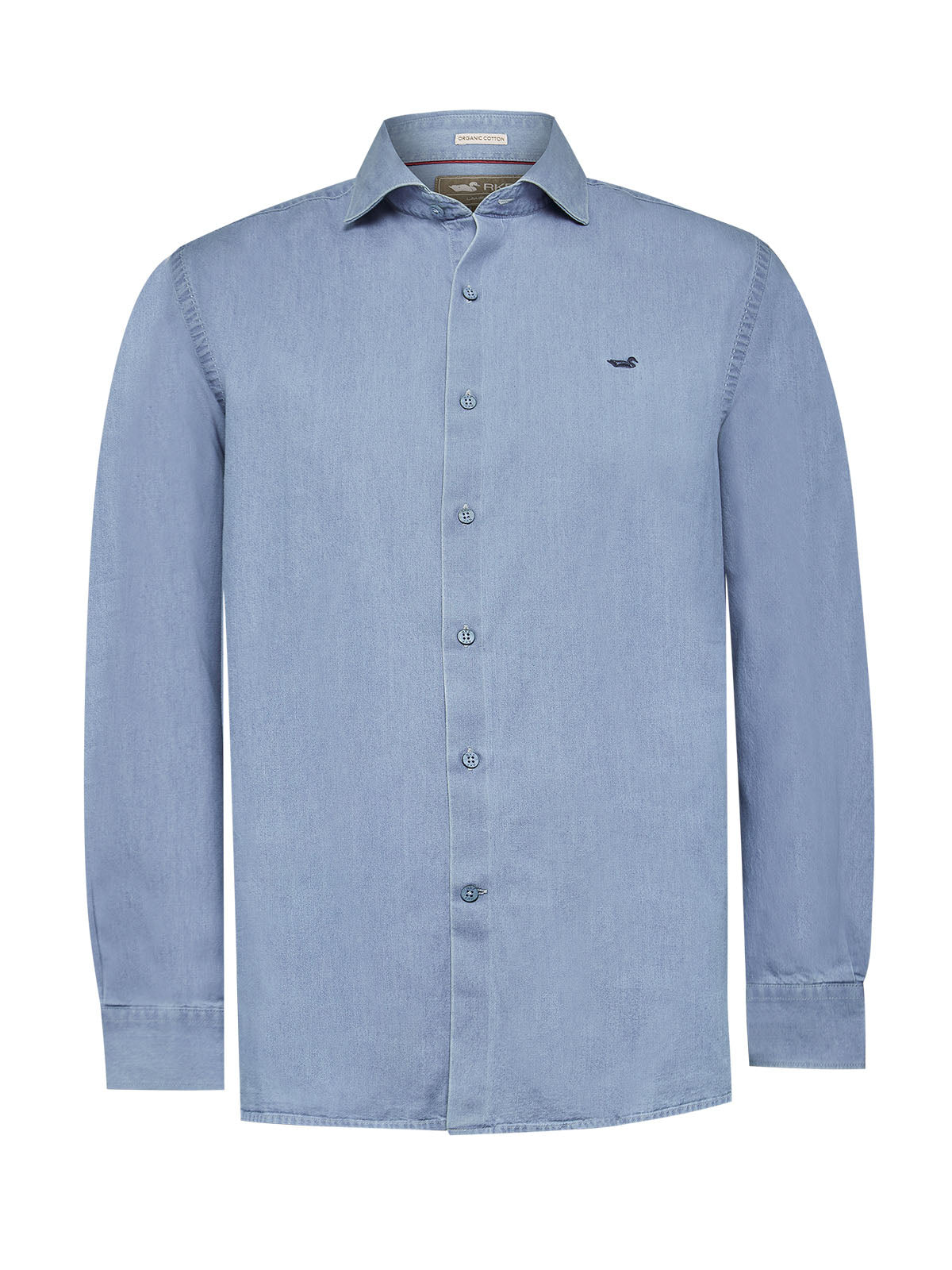 Camisa Algodón Orgánico Hombre Chambray Azul Rockford