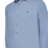 Camisa Algodón Orgánico Hombre Chambray Azul Rockford