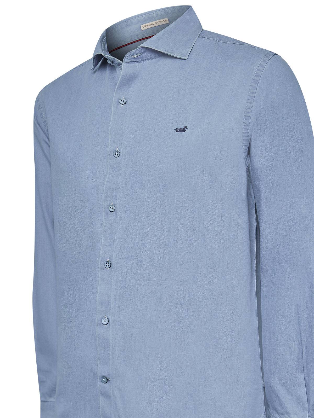 Camisa Algodón Orgánico Hombre Chambray Azul Rockford