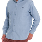 Camisa Algodón Orgánico Hombre Chambray Azul Rockford