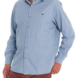 Camisa Algodón Orgánico Hombre Chambray Azul Rockford
