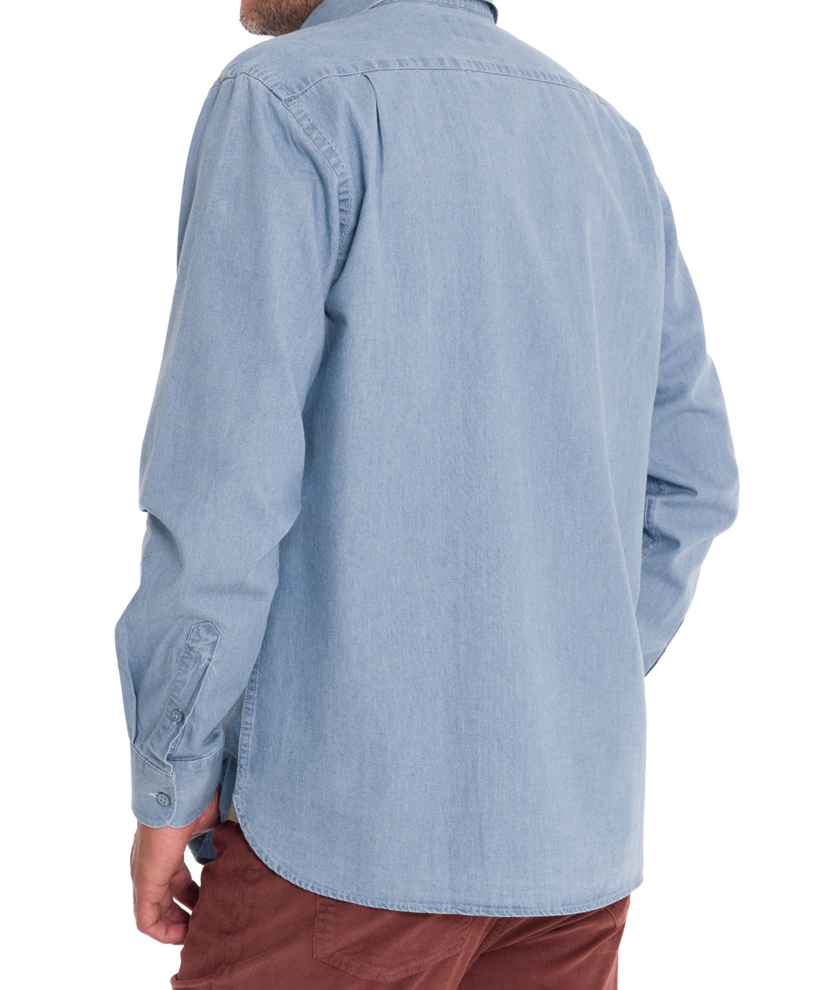 Camisa Algodón Orgánico Hombre Chambray Azul Rockford