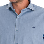 Camisa Algodón Orgánico Hombre Chambray Azul Rockford