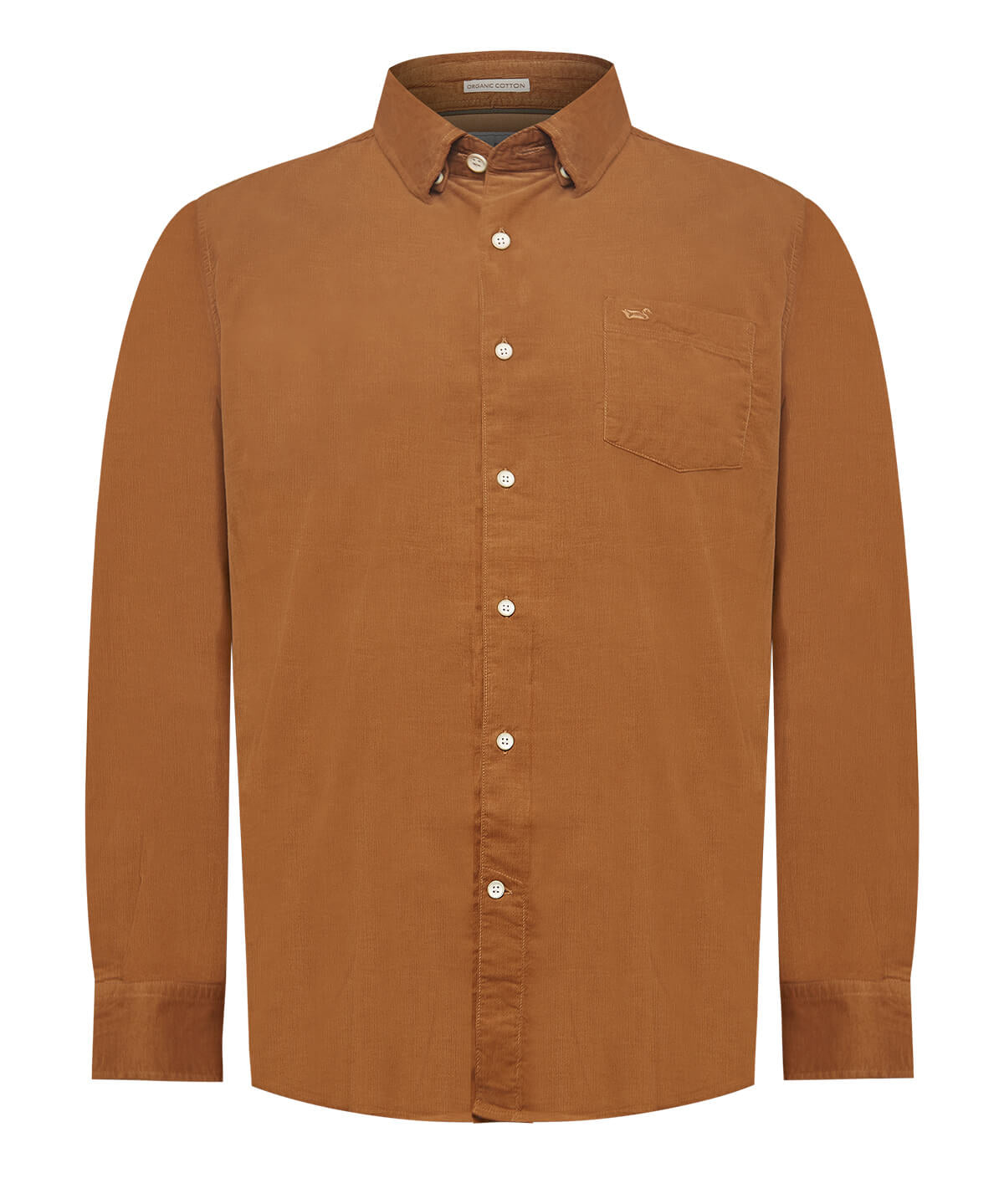 Camisa Algodón Orgánico Hombre Corduroy Café Rockford