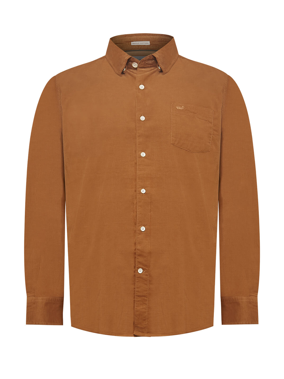 Camisa Algodón Orgánico Hombre Corduroy Café Rockford