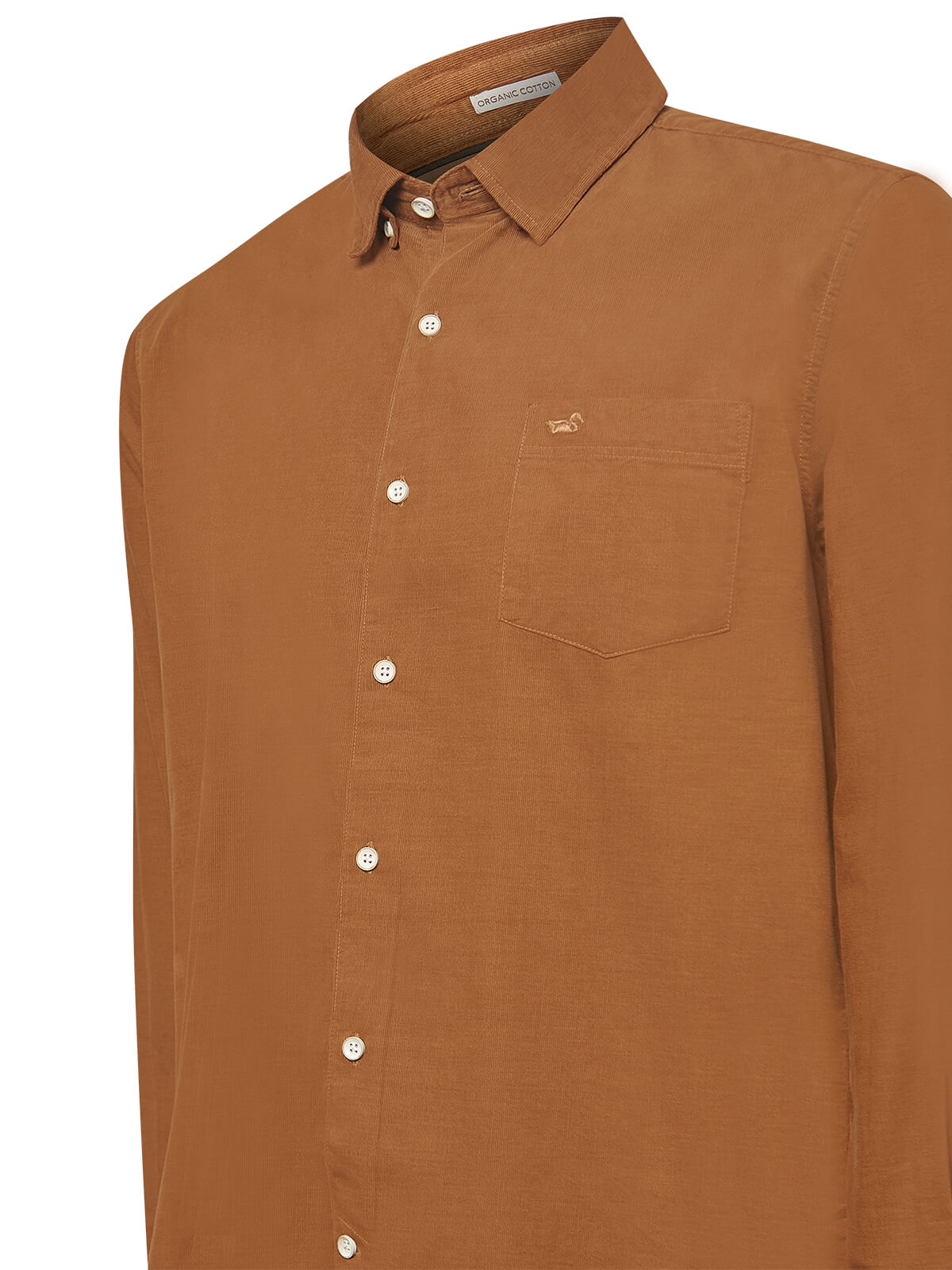 Camisa Algodón Orgánico Hombre Corduroy Café Rockford