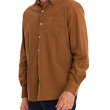 Camisa Algodón Orgánico Hombre Corduroy Café Rockford