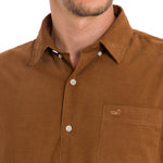 Camisa Algodón Orgánico Hombre Corduroy Café Rockford