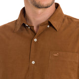Camisa Algodón Orgánico Hombre Corduroy Café Rockford